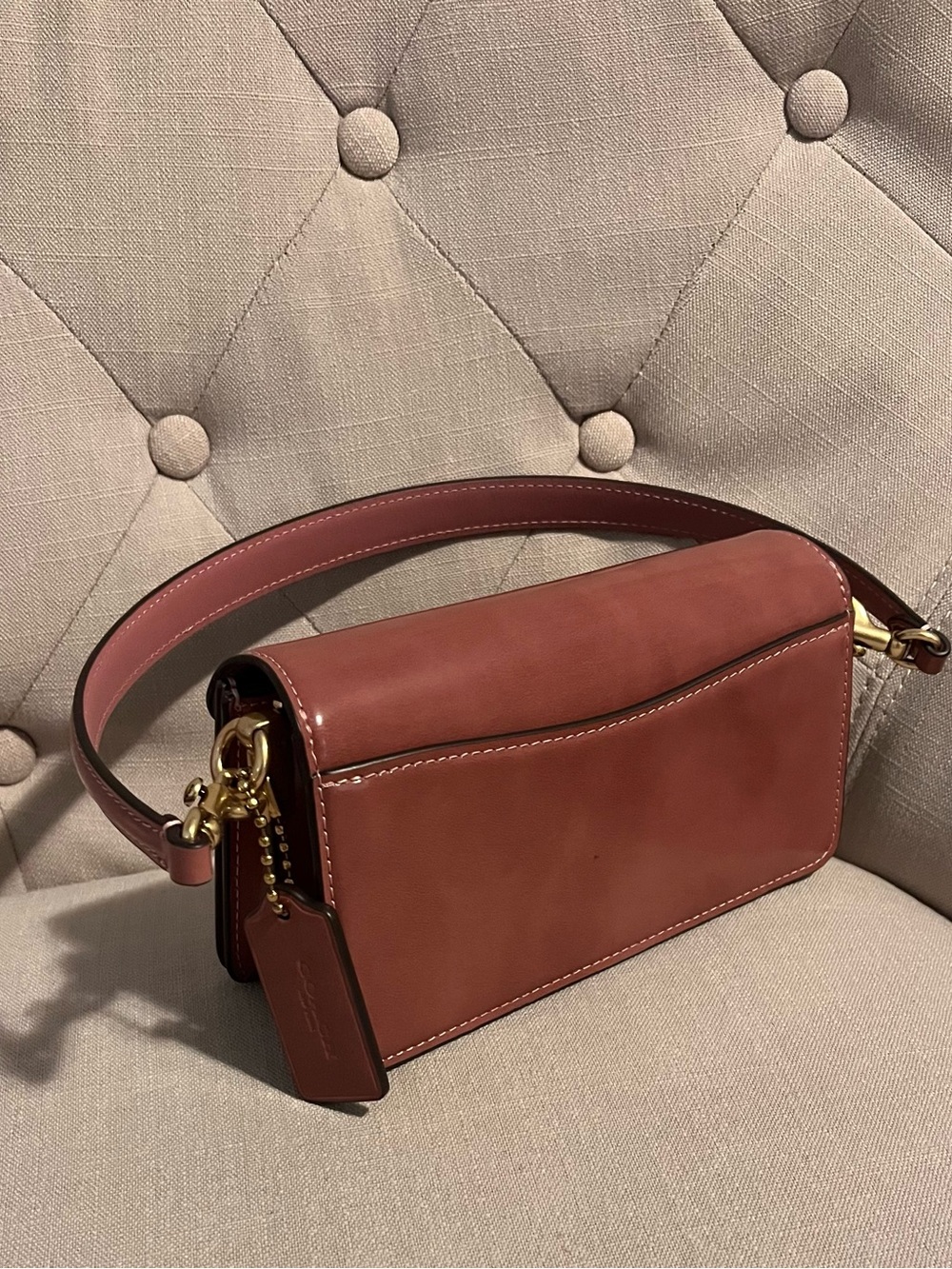 NWOT Coach, The Tabby bag 20, leather, in peony. - Picture 2 of 10